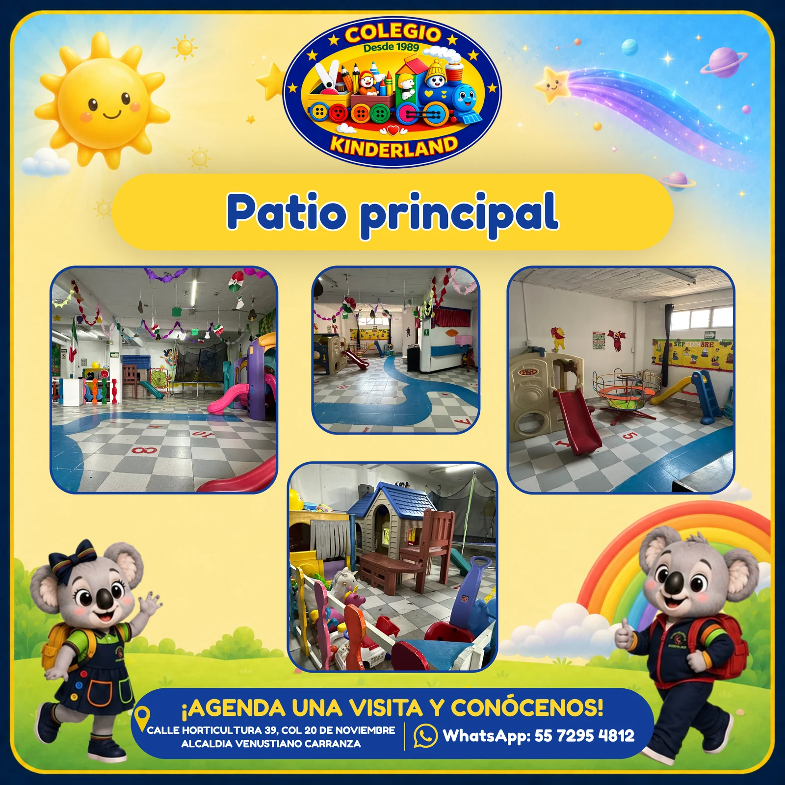 Patio Principal y Recreación - Colegio Kinderland